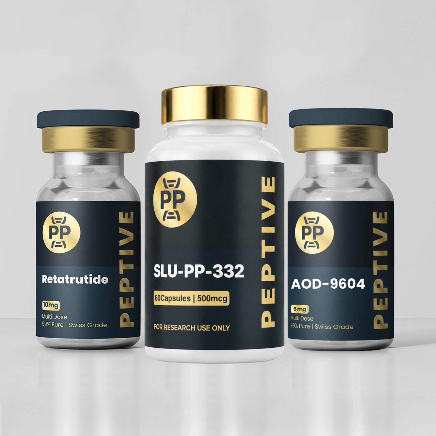 ستاك الخواصر و الدهون العنيدة — Ultimate Fat-Loss Stack (Ret 15mg + SLU-PP-332 + AOD-9604 5mg)